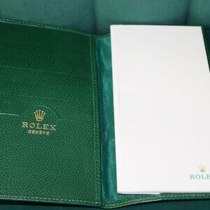 Rolex Original Green Leather Block Notebook